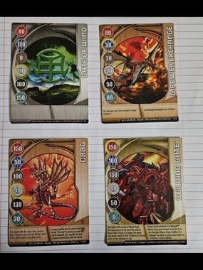 Bakugan Battle Brawlers Lot of 9 Metal Gate Cards - 2008-2009 Sega Spin Master